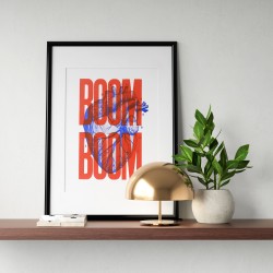 Affiche Boom Boom Rouge...