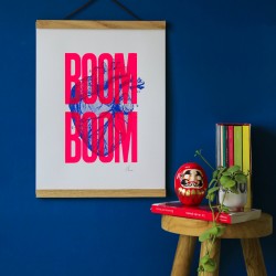 Affiche Boom Boom Rose fluo...