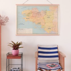Affiche Carte de Bretagne...